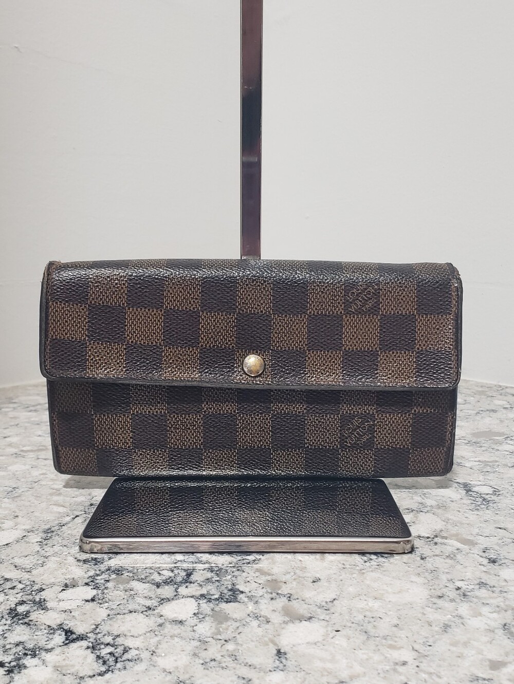 Louis Vuitton Damier Ebene Coated Canvas Long Wallet